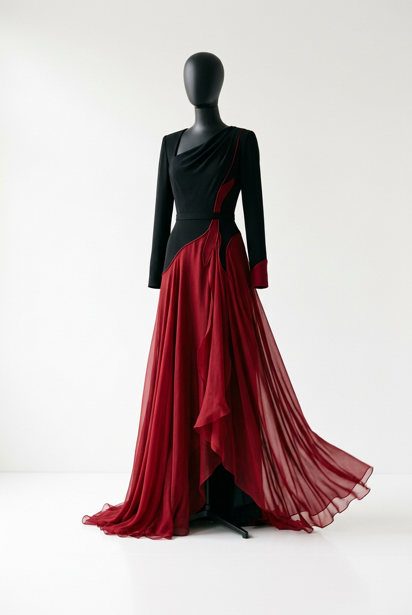 RedBlack Dress